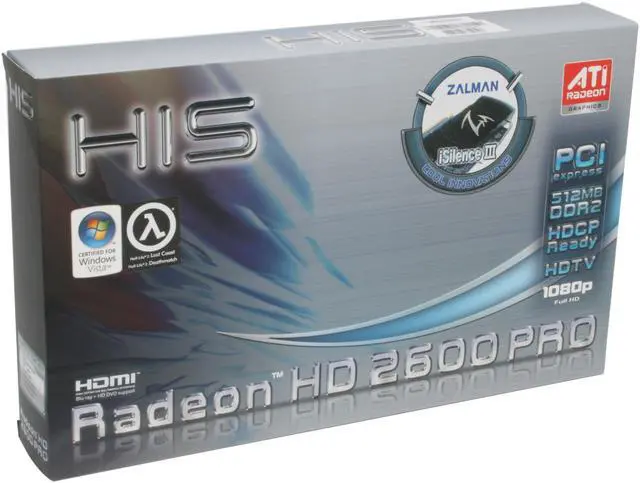 Alt view image 7 of 7 - HIS Radeon HD 2600PRO 512MB GDDR2 PCI Express x16 CrossFireX Support Graphics Card H260PRP512DDN-R