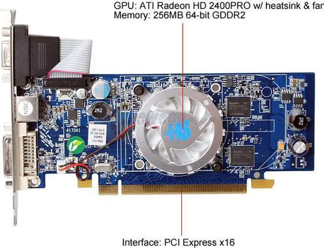 Alt view image 3 of 6 - HIS Radeon HD 2400PRO 256MB GDDR2 PCI Express x16 Graphics Card H240PRF256N-R