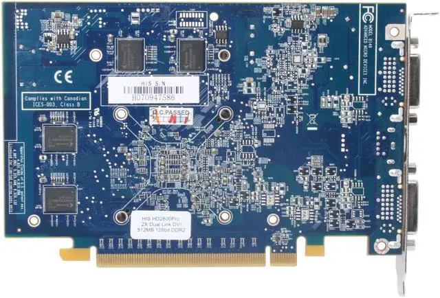 Alt view image 4 of 6 - HIS Radeon HD 2600PRO 512MB GDDR2 PCI Express x16 Graphics Card H260PRFS512DDN-R