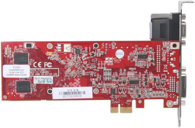 Alt view image 4 of 7 - HIS Radeon X1550 256MB GDDR2 PCI Express x1 Low Profile Ready Graphics Card H155HMF256EL1N-R