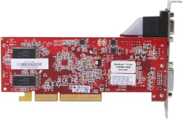 Alt view image 4 of 5 - HIS Radeon 9550 128MB DDR AGP 8X Graphics Card H955H128E1TOAN
