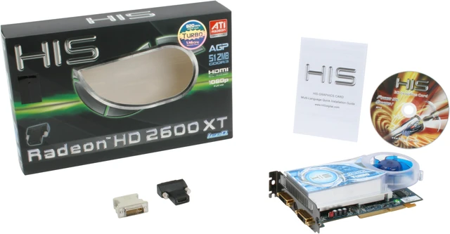 Alt view image 5 of 5 - HIS Radeon HD 2600XT 512MB GDDR3 AGP 4X/8X Graphics Card H26XQT512ANP