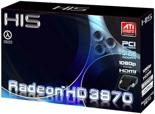 Alt view image 5 of 5 - HIS Radeon HD 3870 512MB GDDR4 PCI Express 2.0 x16 CrossFireX Support Graphics Card H387F512NP