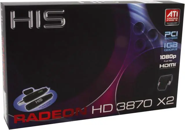 Alt view image 11 of 11 - HIS Radeon HD 3870 X2 1GB (512MB x 2) GDDR3 PCI Express x16 CrossFireX Support Graphics Card H387X2F1GNP