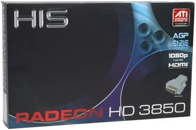 Alt view image 8 of 8 - HIS Radeon HD 3850 512MB GDDR3 AGP 4X/8X Graphics Card H385F512ANP