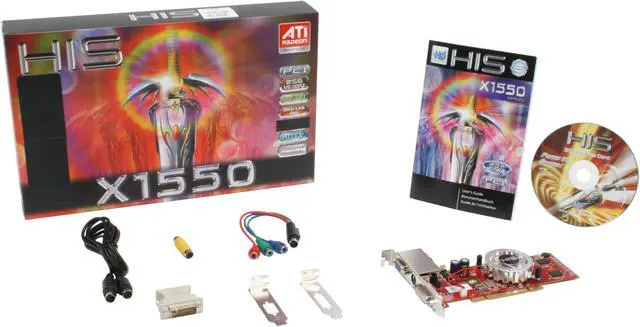 Alt view image 4 of 4 - HIS Radeon X1550 256MB GDDR2 PCI Graphics Card H155F256EDNP