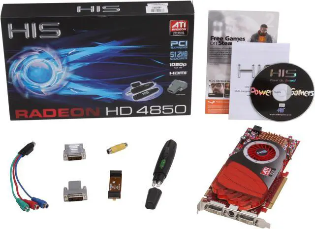 Alt view image 6 of 6 - HIS Radeon HD 4850 512MB GDDR3 PCI Express 2.0 x16 CrossFireX Support Graphics Card H485F512P
