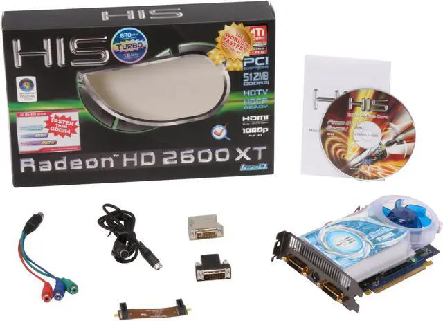 Alt view image 5 of 5 - HIS Radeon HD 2600XT 512MB GDDR3 PCI Express x16 CrossFireX Support Graphics Card H26XQT512NV2P