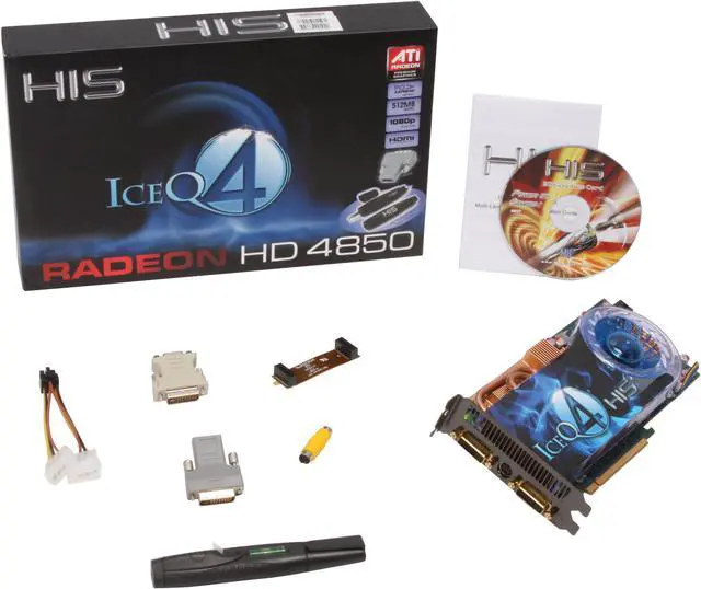 Alt view image 6 of 6 - HIS Radeon HD 4850 512MB GDDR3 PCI Express 2.0 x16 Graphics Card H485QS512P