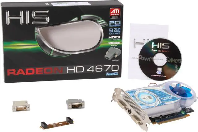 Alt view image 5 of 5 - HIS Radeon HD 4670 512MB GDDR3 PCI Express 2.0 x16 CrossFireX Support Graphics Card H467QS512P