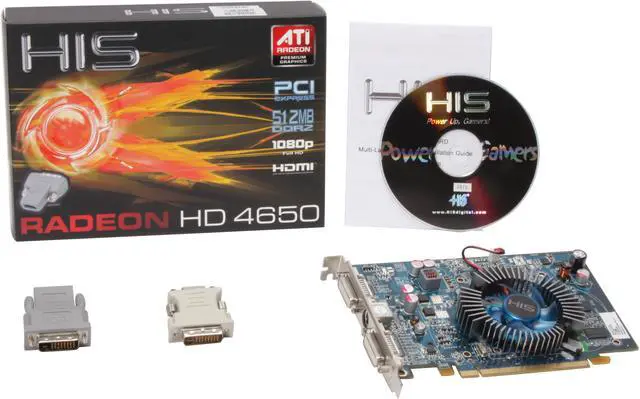 Alt view image 5 of 5 - HIS Radeon HD 4650 512MB GDDR2 PCI Express 2.0 x16 Graphics Card H465F512P
