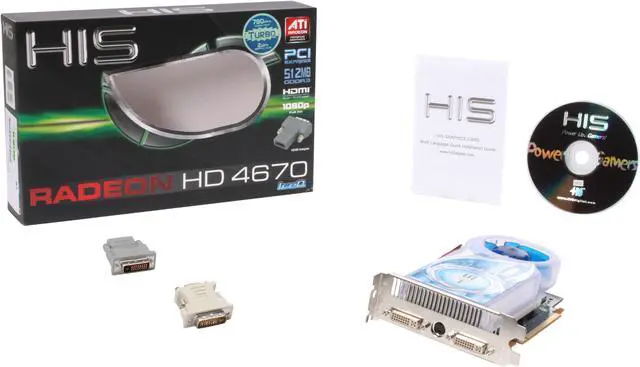 Alt view image 5 of 5 - HIS Hightech H467QT512P Radeon HD 4670 IceQ Turbo 512MB 128-bit GDDR3 PCI Express 2.0 x16 HDCP Ready CrossFire Supported Video Card