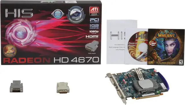 Alt view image 5 of 5 - HIS Radeon HD 4670 1GB GDDR3 PCI Express 2.0 x16 Graphics Card H467P1GP