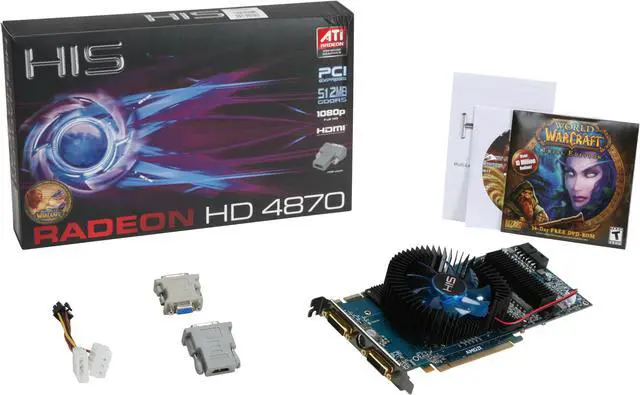 Alt view image 6 of 6 - HIS Radeon HD 4870 512MB GDDR5 PCI Express 2.0 x16 CrossFireX Support Graphics Card H487FN512P
