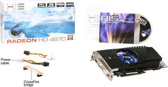 Alt view image 5 of 5 - HIS Radeon HD 4870 1GB GDDR5 PCI Express 2.0 x16 CrossFireX Support Graphics Card H487FM1GH