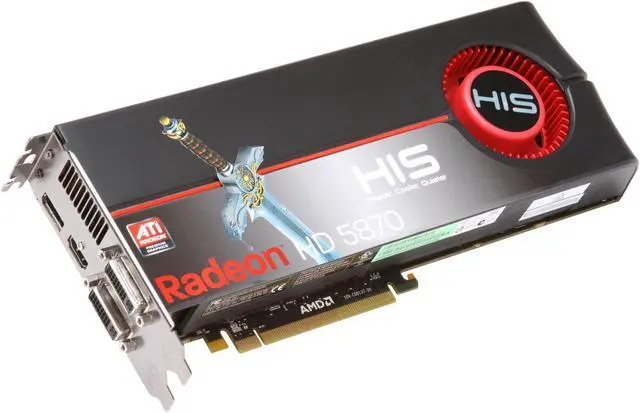 Main image of HIS H587F1GDG Radeon HD 5870 (Cypress XT) 1GB 256-bit GDDR5 PCI Express 2.0 x16 HDCP Ready CrossFire Supported Video Card w/ATI Eyefinity