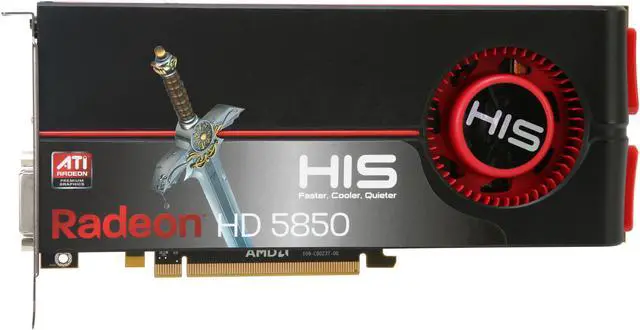 Alt view image 3 of 6 - HIS H585F1GDG Radeon HD 5850 (Cypress Pro) 1GB 256-bit GDDR5 PCI Express 2.0 x16 HDCP Ready CrossFire Supported Video Card w/ATI Eyefinity