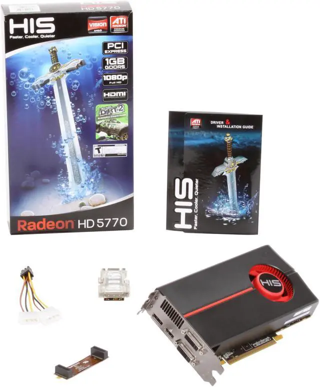 Alt view image 6 of 6 - HIS Radeon HD 5770 (Juniper XT) 1GB GDDR5 PCI Express 2.0 x16 CrossFireX Support Graphics Card H577F1GDG