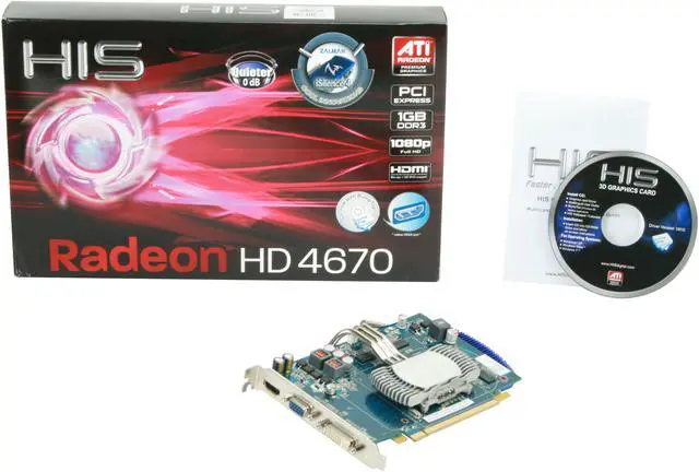 Alt view image 5 of 5 - HIS Radeon HD 4670 1GB DDR3 PCI Express 2.0 x16 Graphics Card H467PR1GH