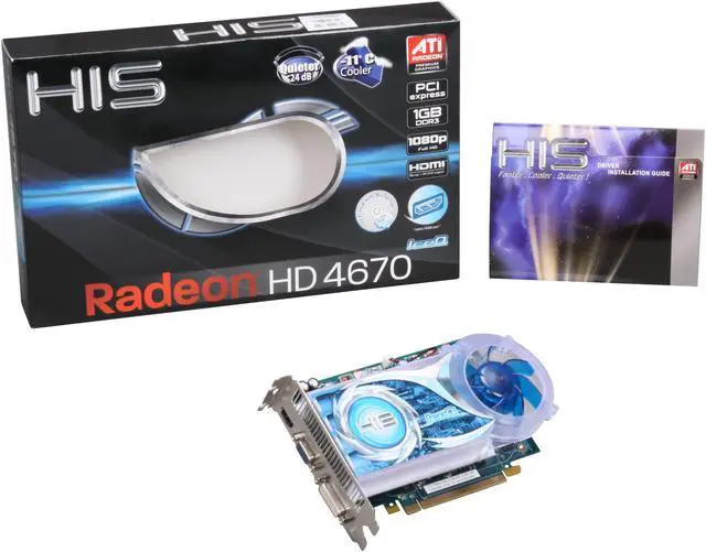 Alt view image 5 of 5 - HIS Radeon HD 4670 1GB DDR3 PCI Express 2.0 x16 CrossFireX Support Graphics Card H467QR1GH