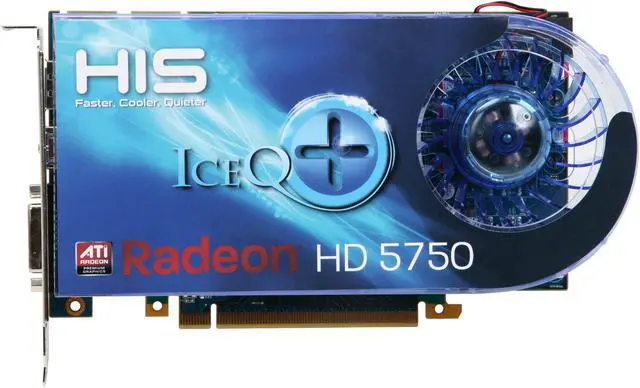 Alt view image 3 of 6 - HIS Radeon HD 5750 1GB GDDR5 PCI Express 2.1 x16 CrossFireX Support Graphics Card H575Q1GD
