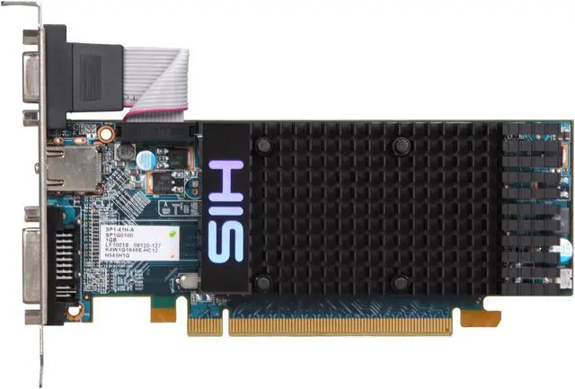 Alt view image 3 of 5 - HIS Radeon HD 5450 (Cedar) 1GB DDR3 PCI Express 2.1 x16 Low Profile Ready Graphics Card H545H1G