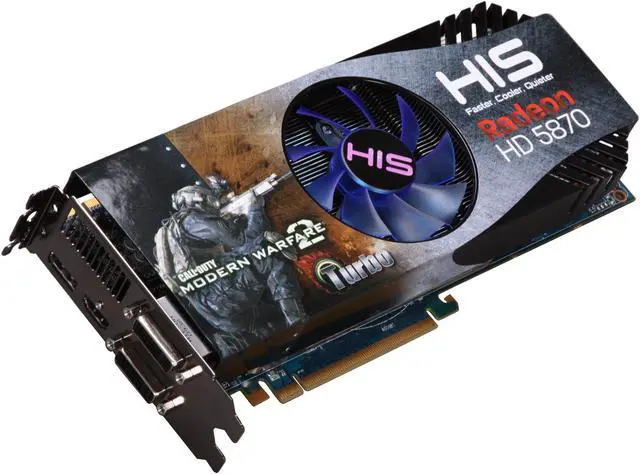 Main image of HIS iCooler V Turbo Radeon HD 5870 (Cypress XT) 1GB GDDR5 PCI Express 2.1 x16 CrossFireX Support Graphics Card H587FNT1GDG