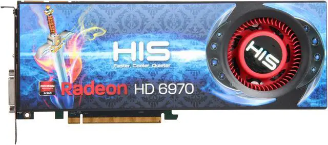 Alt view image 3 of 6 - HIS Radeon HD 6970 2GB GDDR5 PCI Express 2.1 x16 CrossFireX Support Graphics Card H697F2G2M