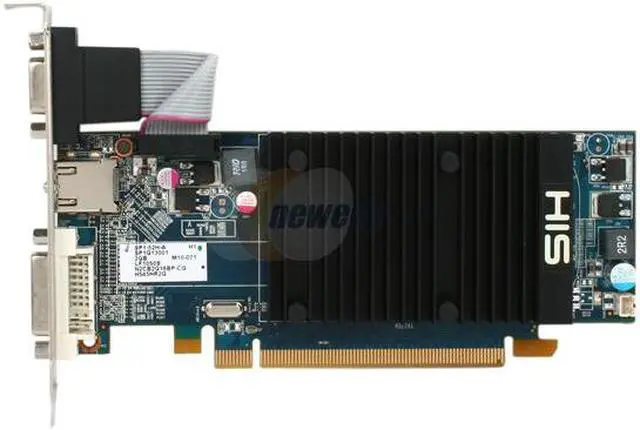 Alt view image 3 of 5 - HIS Radeon HD 5450 2GB DDR3 PCI Express 2.1 x16 Low Profile Graphics Card H545HR2G