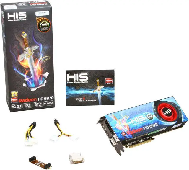 Alt view image 6 of 6 - HIS Radeon HD 6970 2GB GDDR5 PCI Express 2.1 x16 CrossFireX Support Graphics Card H697FT2G2M