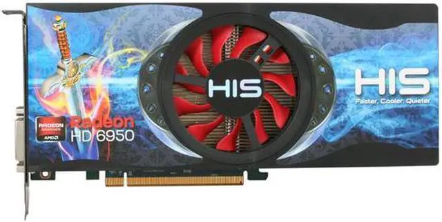 Alt view image 3 of 6 - HIS Radeon HD 6950 1GB GDDR5 PCI Express 2.1 x16 CrossFireX Support Graphics Card H695FN1G2M