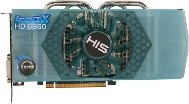 Alt view image 3 of 6 - HIS IceQ X Turbo Radeon HD 6950 2GB GDDR5 PCI Express 2.1 x16 CrossFireX Support Graphics Card H695QNT2G2M
