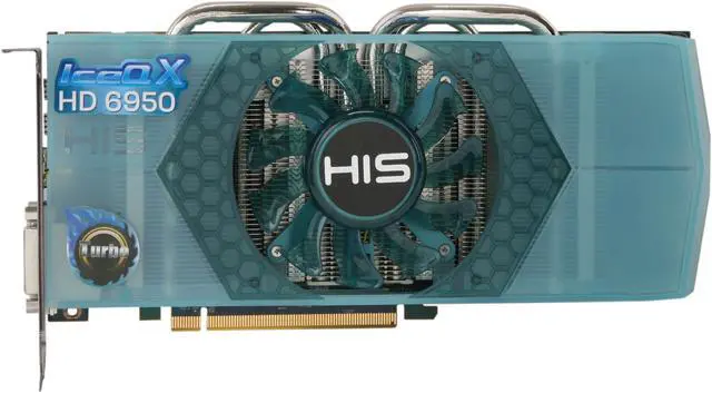 Alt view image 3 of 6 - HIS IceQ X Turbo Radeon HD 6950 1GB GDDR5 PCI Express 2.1 x16 CrossFireX Support Graphics Card H695QNT1G2M