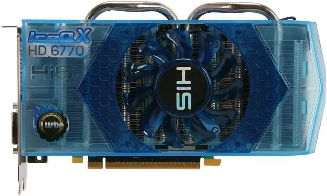 Alt view image 3 of 6 - HIS IceQ Turbo Radeon HD 6770 1GB GDDR5 PCI Express 2.1 x16 CrossFireX Support Graphics Card H677QNT1GD