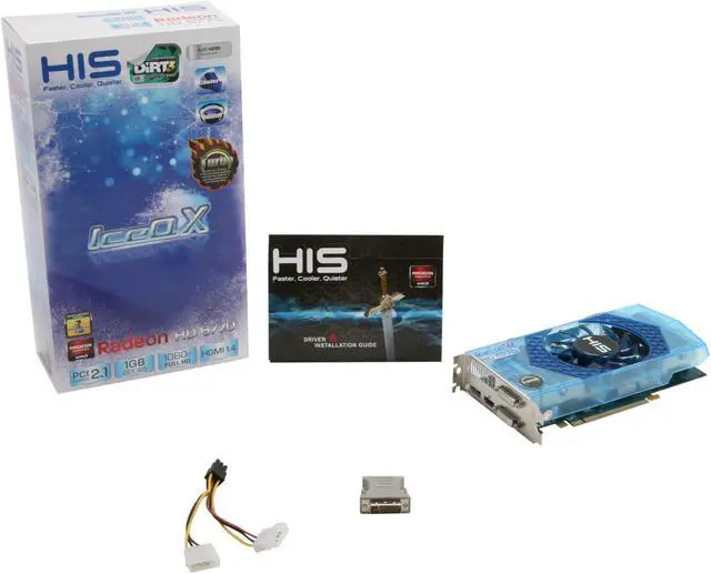 Alt view image 6 of 6 - HIS IceQ Turbo Radeon HD 6770 1GB GDDR5 PCI Express 2.1 x16 CrossFireX Support Graphics Card H677QNT1GD