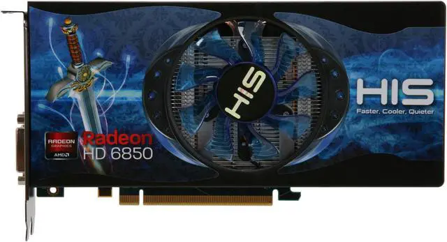 Alt view image 3 of 6 - HIS Radeon HD 6850 1GB GDDR5 PCI Express 2.1 x16 CrossFireX Support Graphics Card H685FN1GD