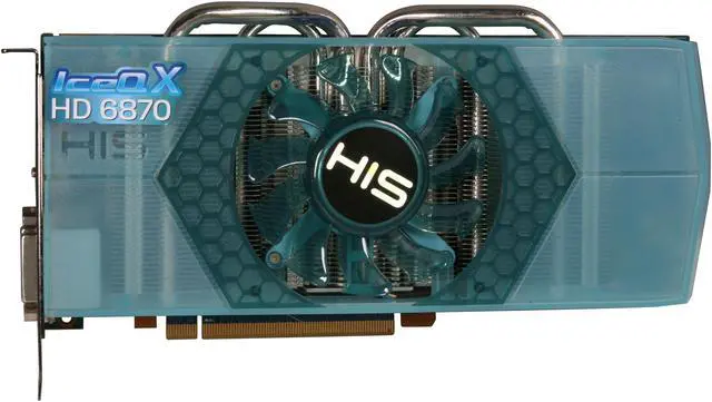 Alt view image 3 of 6 - HIS IceQ X Radeon HD 6870 1GB GDDR5 PCI Express 2.1 x16 CrossFireX Support Graphics Card H687QN1G2M