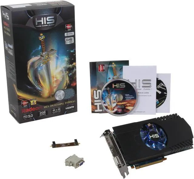 Alt view image 6 of 6 - HIS Radeon HD 7870 GHz Edition 2GB GDDR5 PCI Express 3.0 x16 CrossFireX Support Graphics Card H787F2G2M