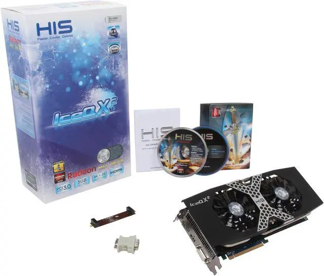 Alt view image 6 of 6 - HIS IceQ X² Radeon HD 7970 3GB GDDR5 PCI Express 3.0 x16 CrossFireX Support Graphics Card H797QM3G2M