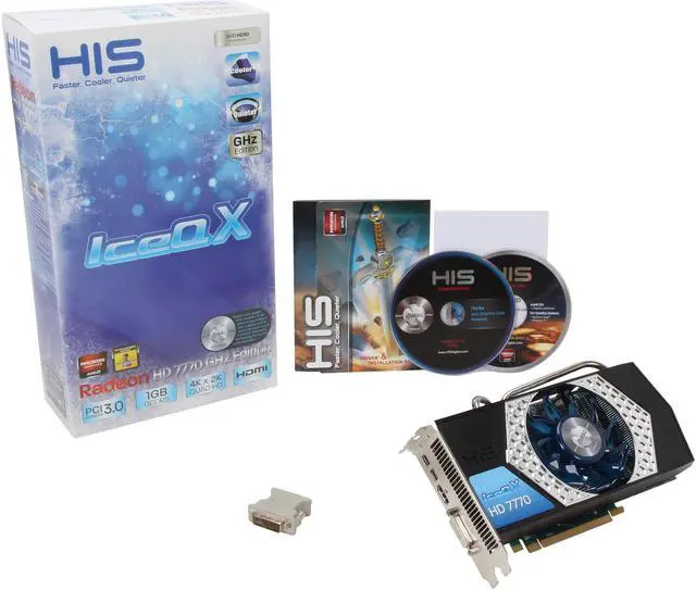 Alt view image 6 of 6 - HIS IceQ X Radeon HD 7770 1GB GDDR5 PCI Express 3.0 x16 CrossFireX Support Graphics Card H777QN1G2M