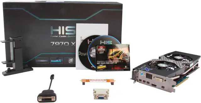 Alt view image 6 of 6 - HIS X Radeon HD 7970 GHz Edition 3GB GDDR5 PCI Express 3.0 x16 CrossFireX Support Graphics Card H797QMG3G