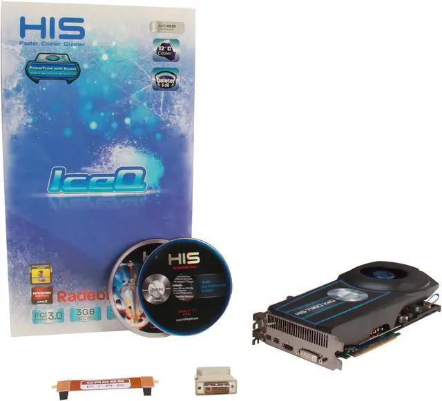 Alt view image 6 of 6 - HIS IceQ Boost Clock Radeon HD 7950 3GB GDDR5 PCI Express 3.0 x16 CrossFireX Support Graphics Card H795QC3G2M