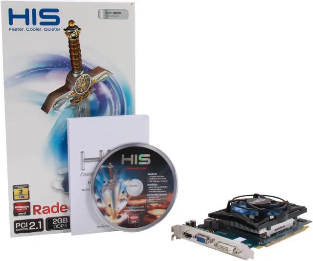 Alt view image 5 of 5 - HIS Radeon HD 6670 2GB DDR3 PCI Express 2.1 x16 Graphics Card H667FR2G