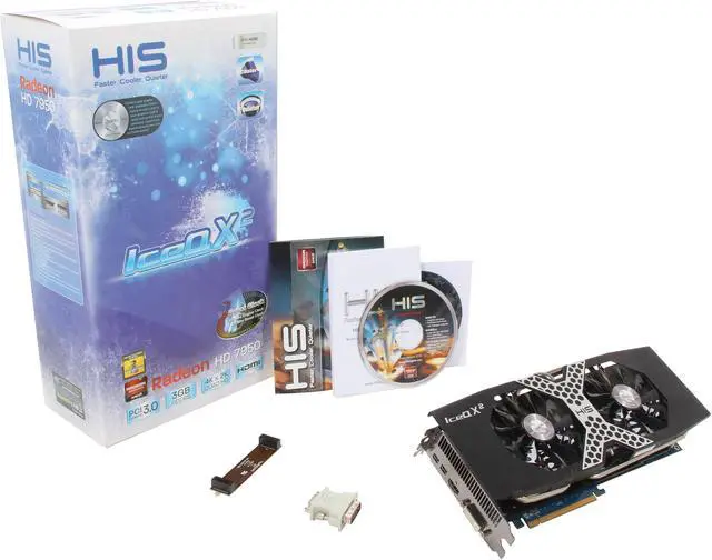 Alt view image 6 of 6 - HIS Radeon HD 7950 3GB GDDR5 PCI Express 3.0 x16 CrossFireX Support Graphics Card H795QMC3G2M