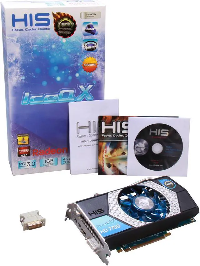 Alt view image 6 of 6 - HIS Radeon HD 7750 1GB GDDR5 PCI Express 3.0 x16 CrossFireX Support Graphics Card H775QNT1G2M