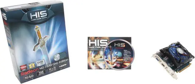 Alt view image 6 of 6 - HIS Radeon HD 7770 1GB GDDR5 PCI Express 3.0 x16 CrossFireX Support Graphics Card H777FN1G