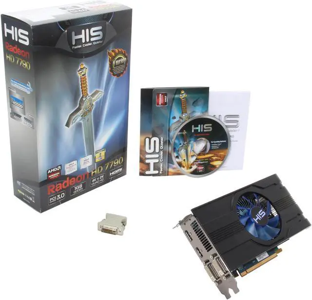 Alt view image 5 of 5 - HIS H779FT1GD Radeon HD 7790 Turbo 1GB 128-bit GDDR5 PCI Express 3.0 x16 HDCP Ready CrossFireX Support Video Card