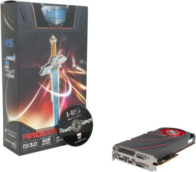 Alt view image 6 of 6 - HIS Radeon R9 290X 4GB GDDR5 CrossFireX Support Graphics Card H290XF4GD