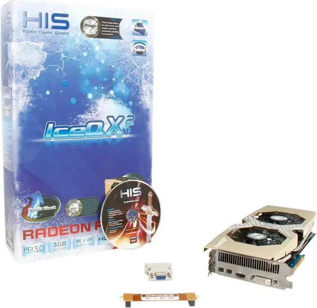 Alt view image 6 of 6 - HIS iPower IceQ X² Boost Clock Radeon R9 280X 3GB GDDR5 PCI Express 3.0 x16 CrossFireX Support Graphics Card H280XQM3G2M