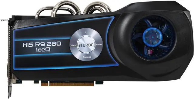 Alt view image 3 of 6 - HIS IceQ OC Radeon R9 280 3GB GDDR5 PCI Express 3.0 x16 CrossFireX Support Graphics Card H280QC3G2M